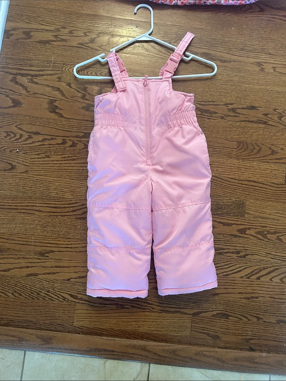 Carter's Pink Floral Hooded Puffer Jacket with Solid Pink Snow Pants